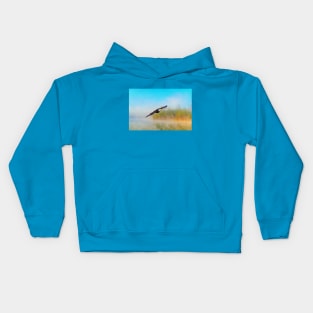 Bald Eagle in Flight Kids Hoodie